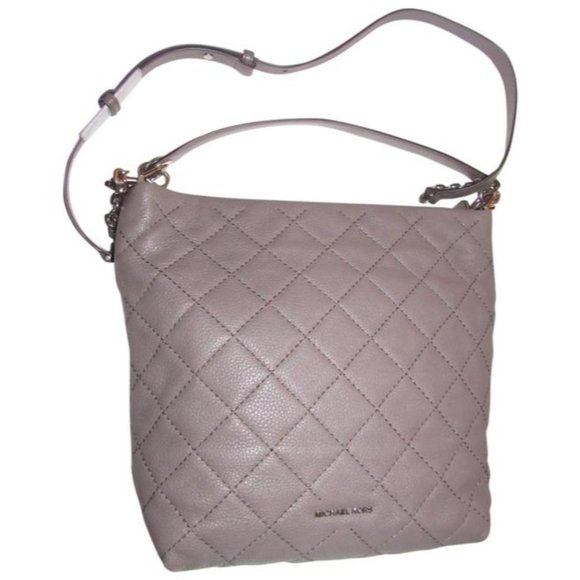 Michael Kors Grey Quilted XL Hobo Bucket Bag - Picture 1 of 12